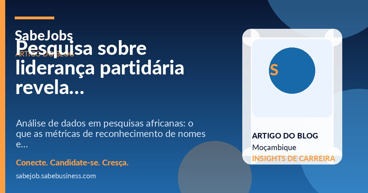 Pesquisa sobre liderança partidária revela tendências do mercado político