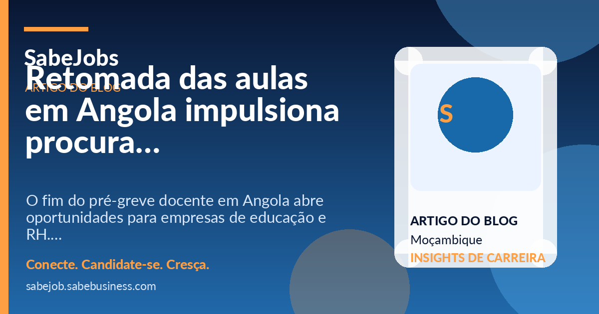 Retomada das aulas em Angola impulsiona procura por serviços corporativos